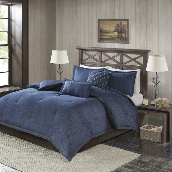 Woolrich Oversized Denim Comforter Set - Blue, Queen Size WR10-2193